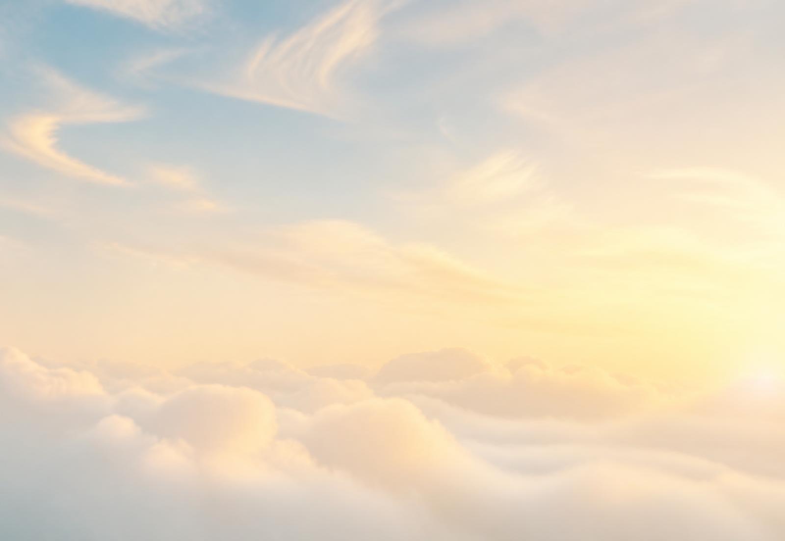 Soft golden clouds at sunrise